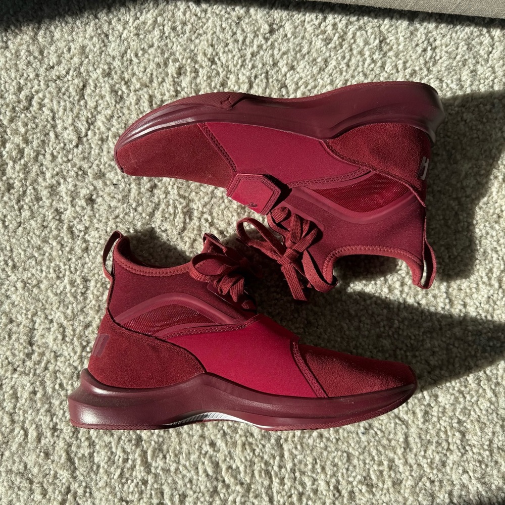 Puma Women’s Burgundy Athletic Slip-On Sneakers